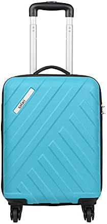 SAFARI RAY 55 Cms Cabin Trolley Bag Hard Case Polycarbonate 4 Wheels 360 Degree Wheeling System Luggage, Trolley Bags For Travel, Suitcase For Travel, Cyan