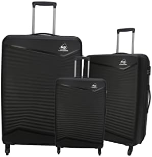 American Tourister Kamiliant Set Of 3 Small - 55 Cm, Medium - 68 Cm & Large - 79 Cm Polypropylene Hard 4 Wheeler Spinner Trolley Bag Luggage Trolley- Black