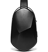 Red Lemon Unisex-adult Bange Series Rhombus Shell Design Waterproof Sling Bag with USB Charging (...