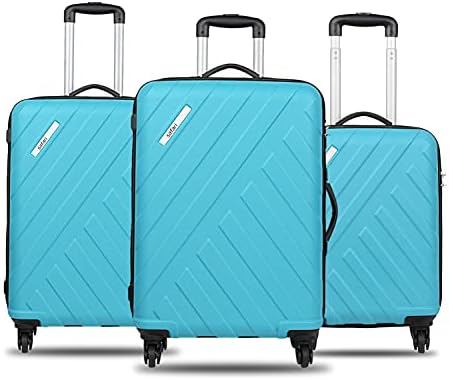 SAFARI RAY 55 Cms, 67 Cms & 77 Cms Trolley Bags Hard Case Polycarbonate 4 Wheels 360 Degree Wheeling System Luggage, Trolley Bags For Travel, Suitcase For Travel, Cyan