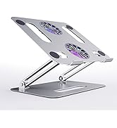 Red Lemon Foldable Laptop Stand with Cooling Fan Cooling Aluminum Stand Cooler Lapdesks Holds up ...